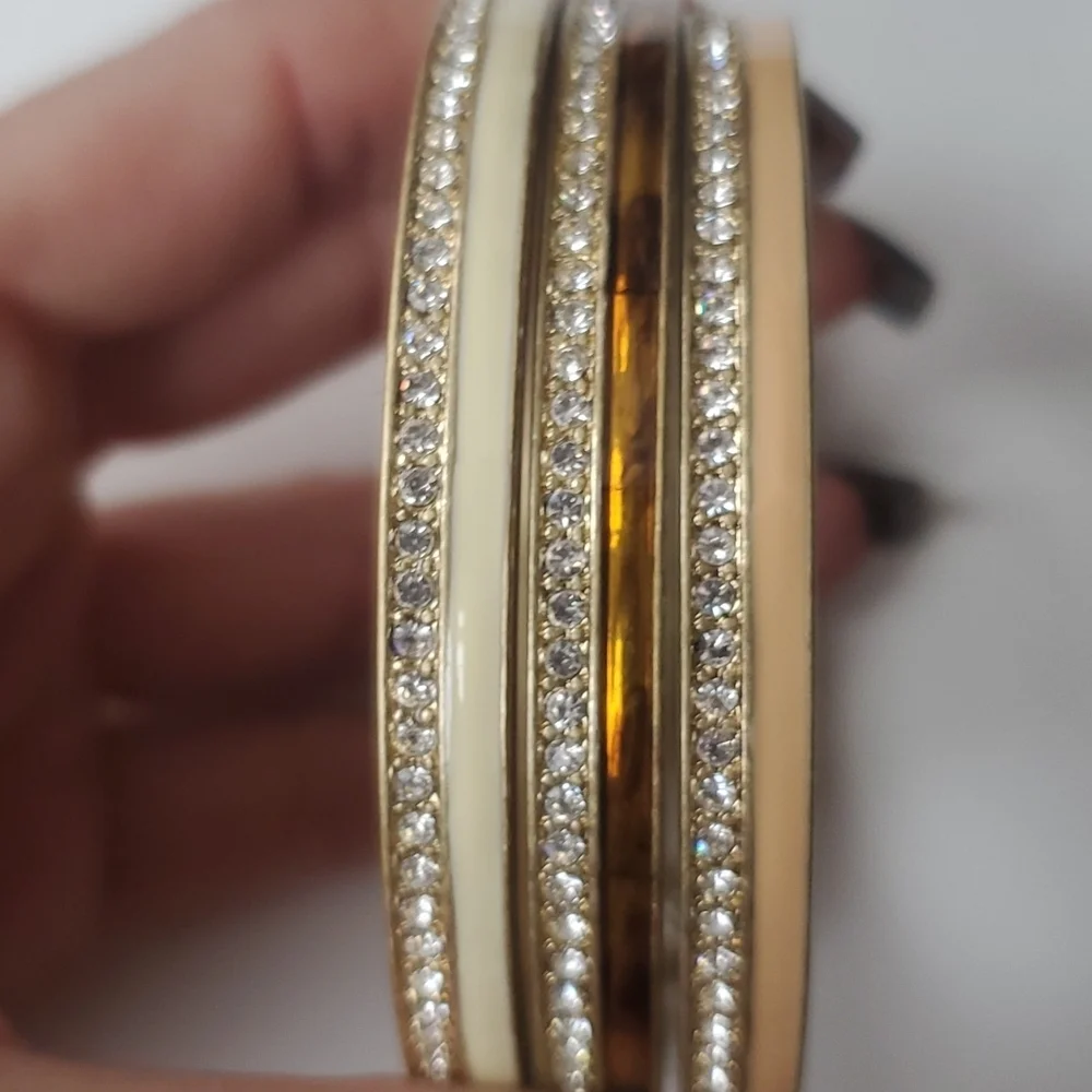Lia Sophia Trio Bangle Bracelet Set NWT